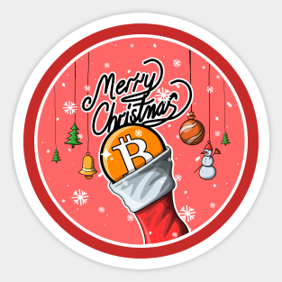 Bitcoin, merry Christmas Sticker